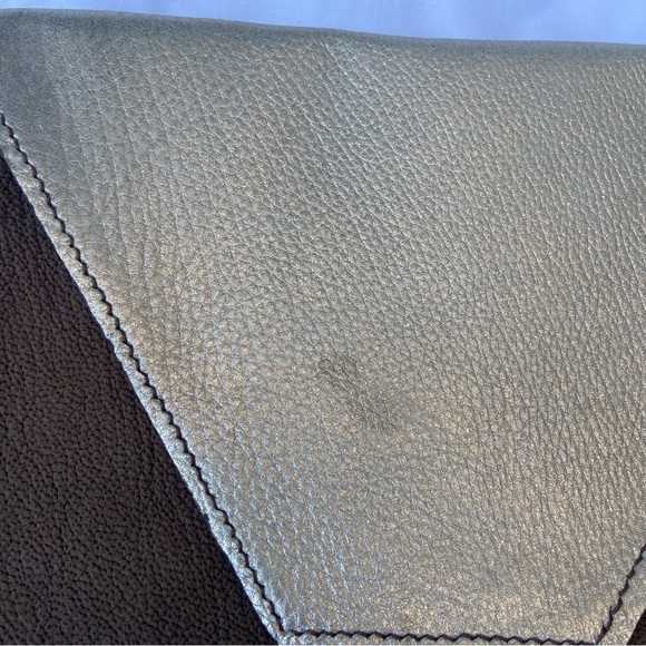 Handmade Light Brown and Silver Clutch - Picture 6 of 6